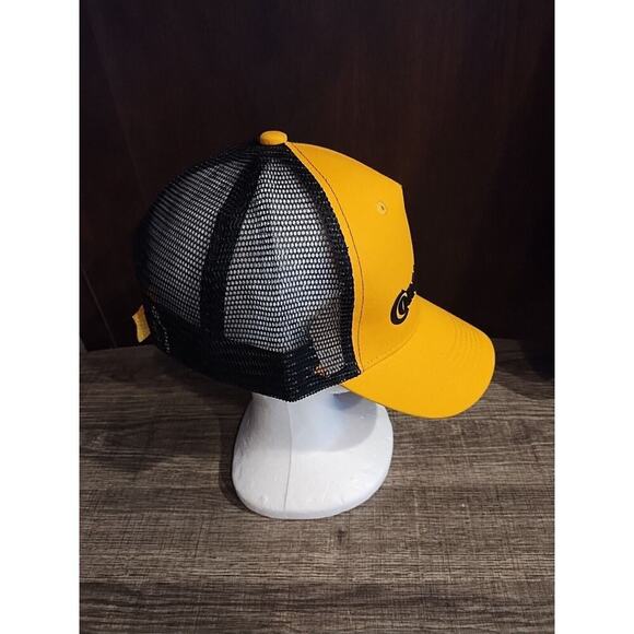 Continental Tires - Horse Logo Snapback Trucker Baseball Hat Yellow/Black NEW - Picture 4 of 6